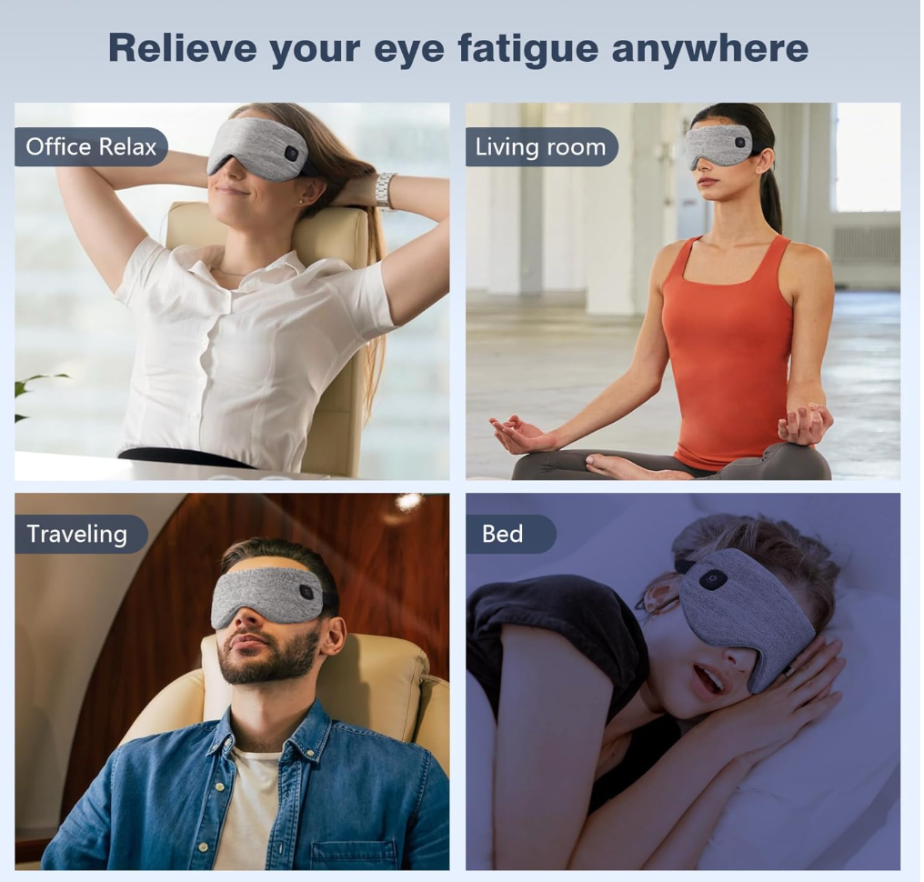 Cordless Heated Eye Mask — Aankhon Ka Dard Hatao, Neend Badhao!