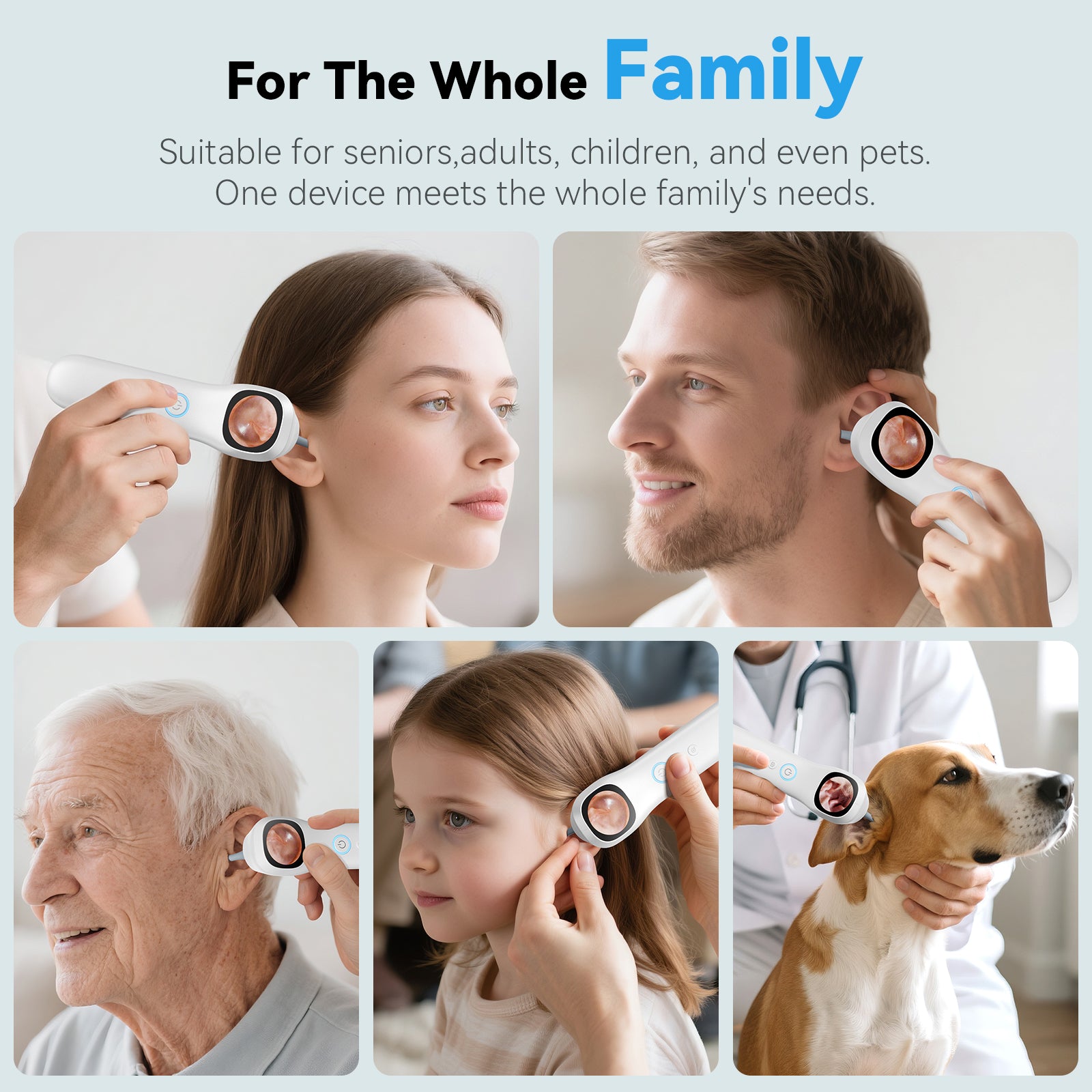 Smart Ear Wax Removal Tool — 5-in-1 Digital Otoscope with Camera & Display