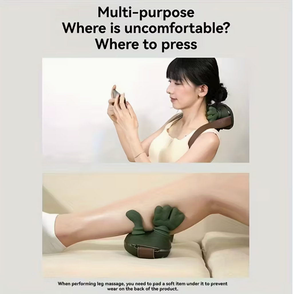 Deep Tissue Heat Massager – Neck & Back Pain Relief