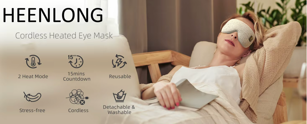 Cordless Heated Eye Mask — Aankhon Ka Dard Hatao, Neend Badhao!