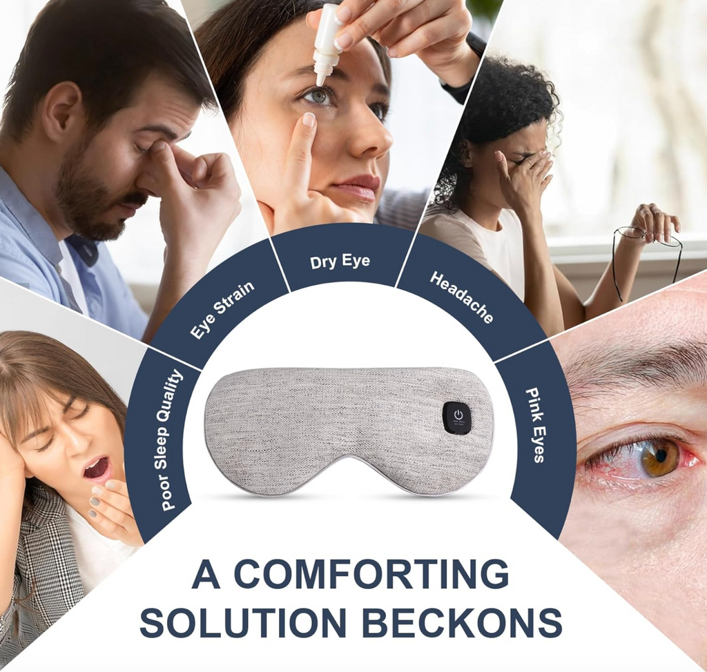 Cordless Heated Eye Mask — Aankhon Ka Dard Hatao, Neend Badhao!