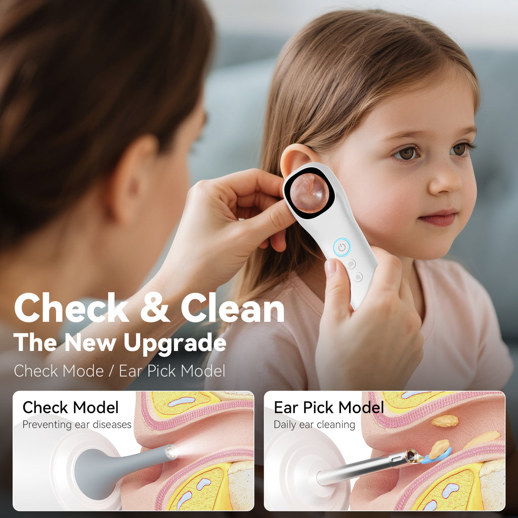 Smart Ear Wax Removal Tool — 5-in-1 Digital Otoscope with Camera & Display