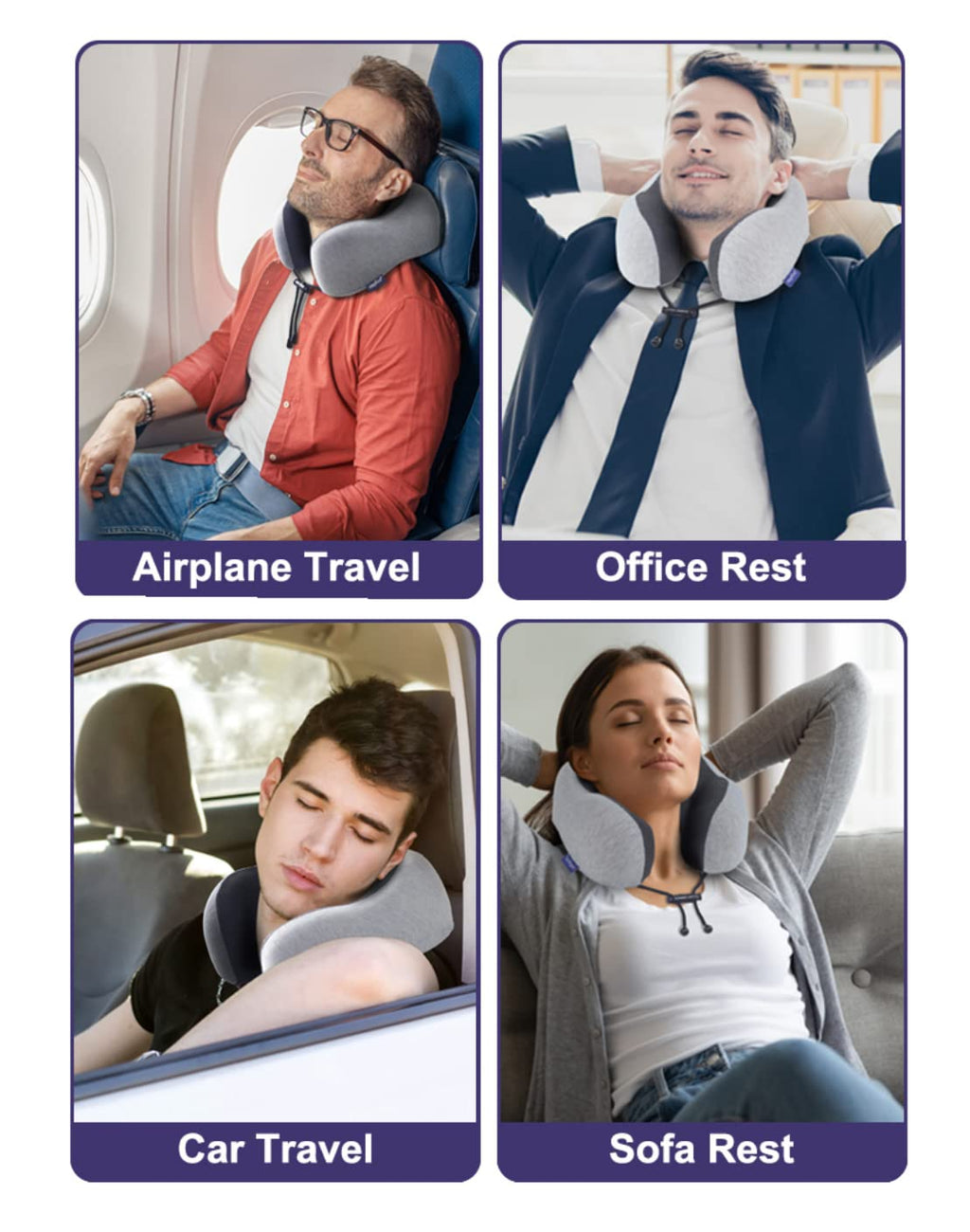 Memory Foam Travel Pillow Set — Gardan Dard Se Azaadi, Neend Mein Sukoon!