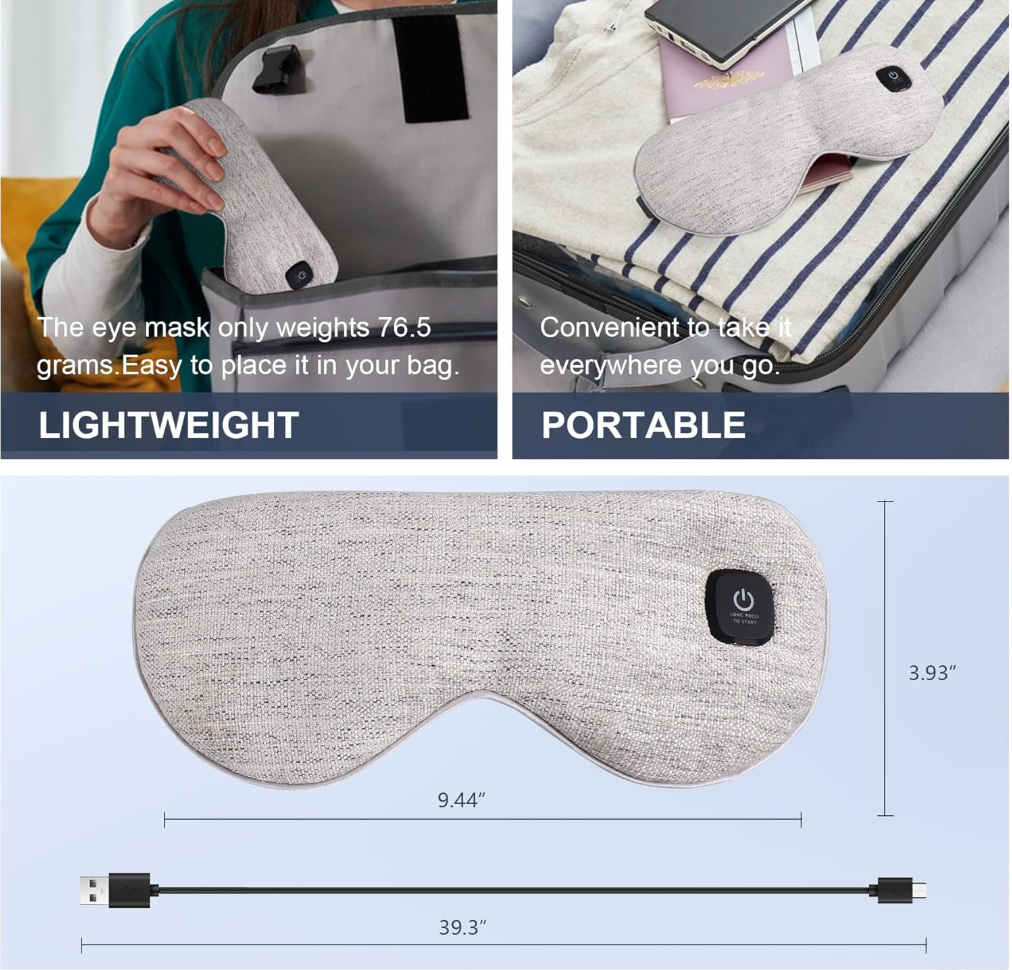Cordless Heated Eye Mask — Aankhon Ka Dard Hatao, Neend Badhao!