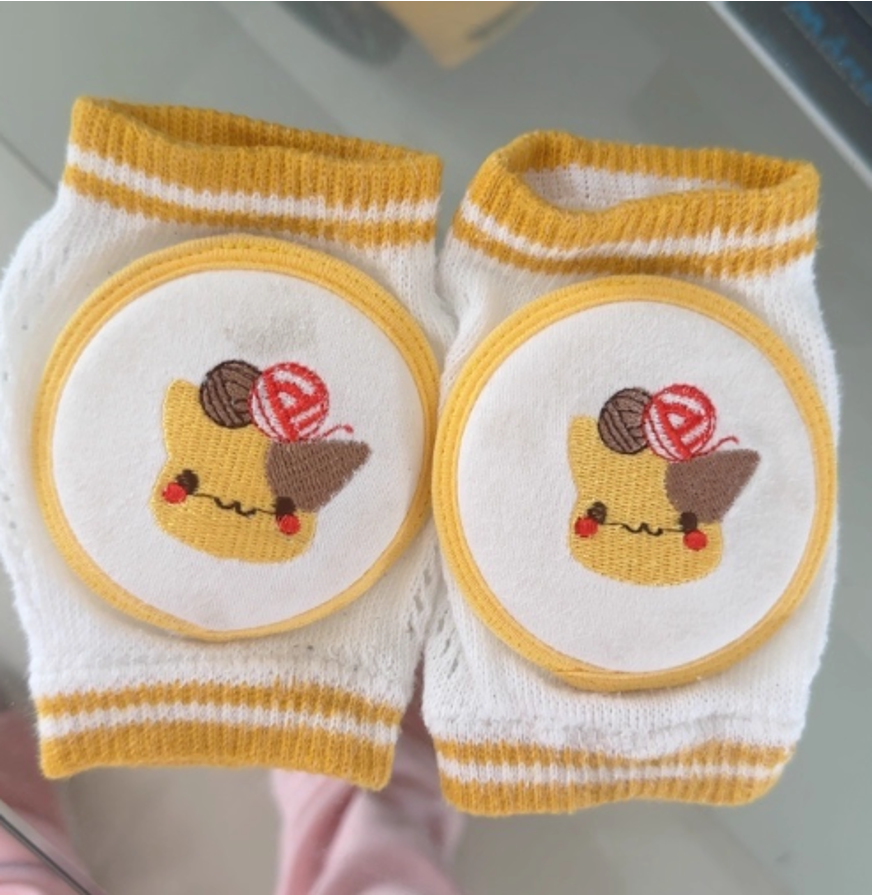 Baby Knee Pads with Cute Animal Embroidery – Safe Crawling, Happy Baby