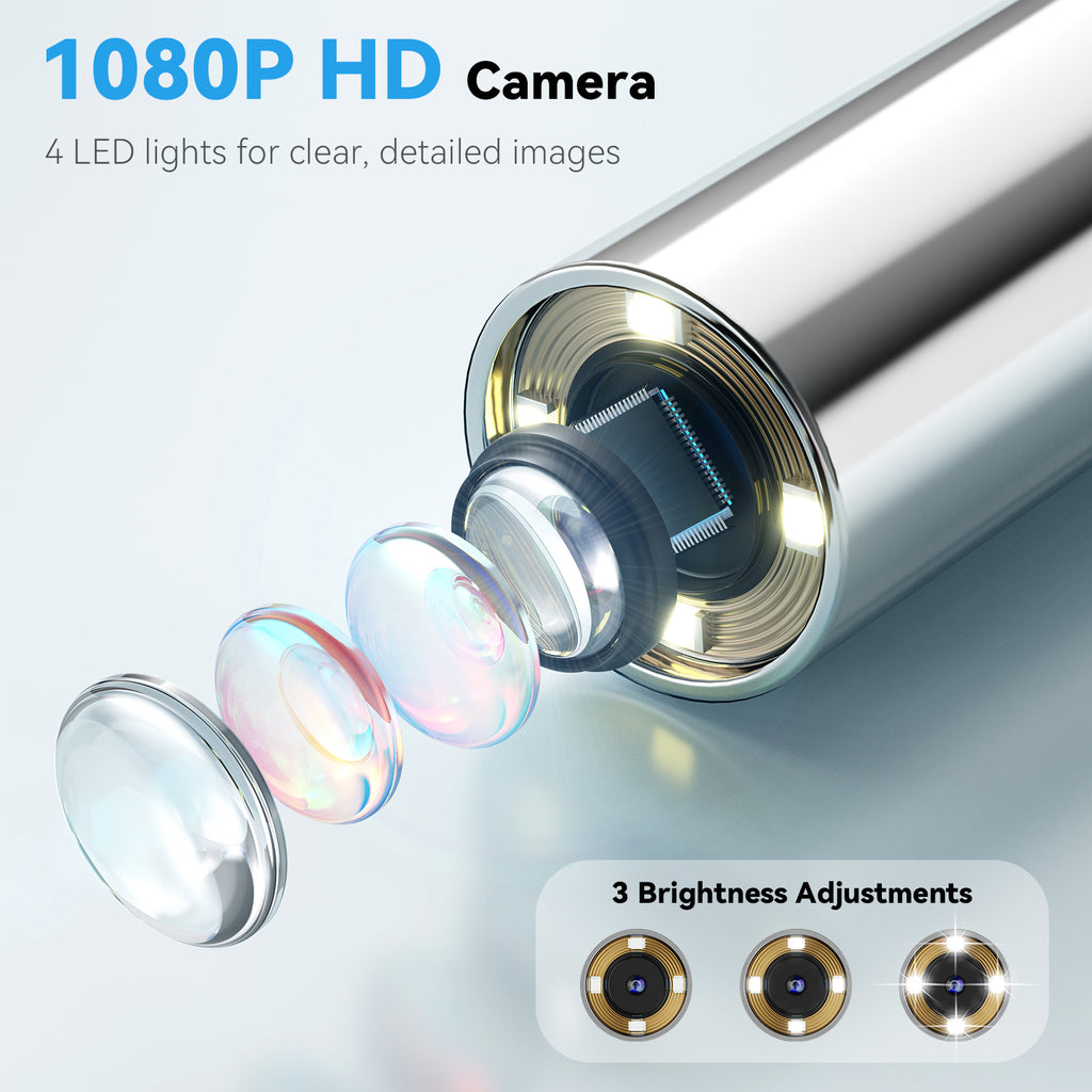 Smart Ear Wax Removal Tool — 5-in-1 Digital Otoscope with Camera & Display