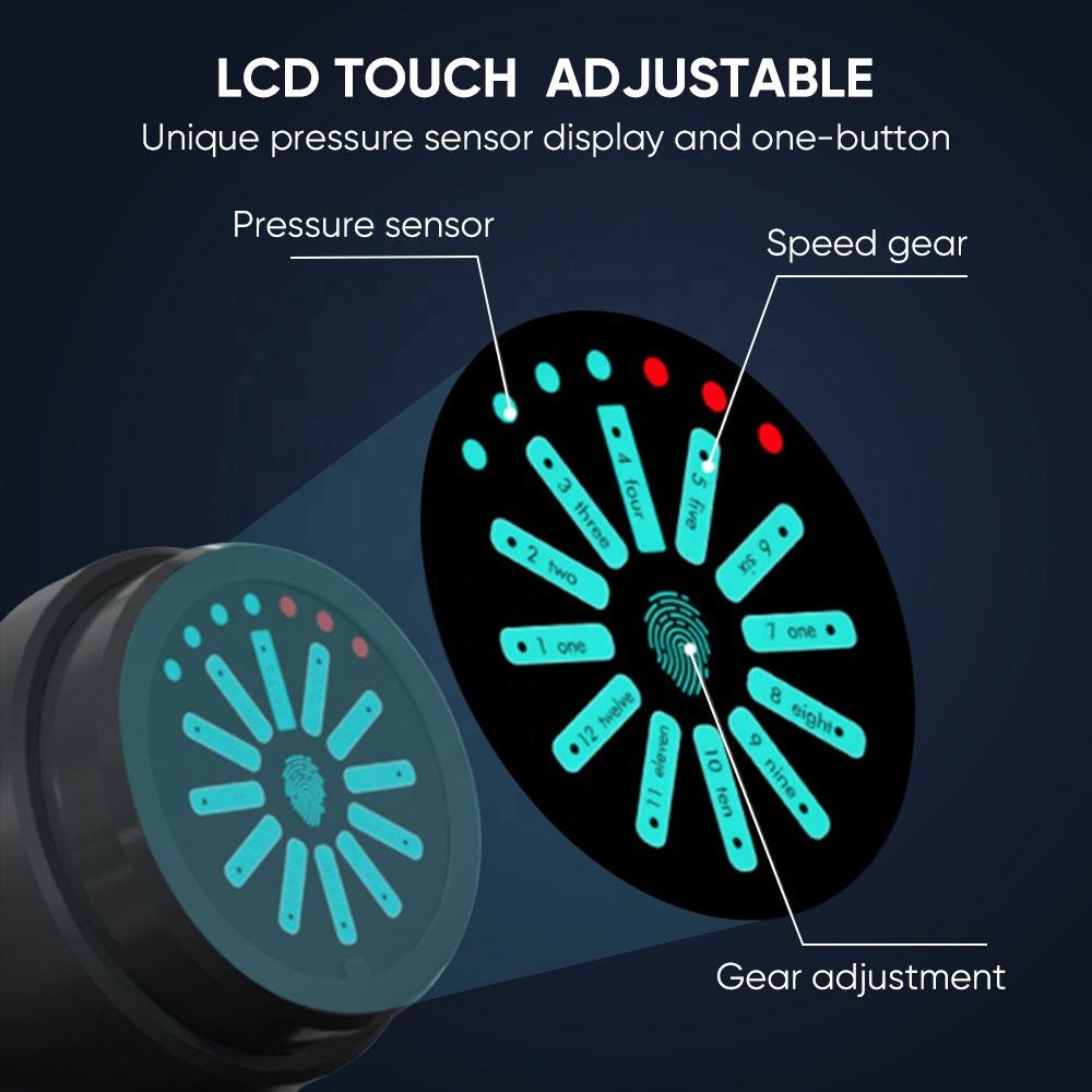 Double Head Deep Tissue Massager Gun — Dual Percussion Therapy with Touch Control