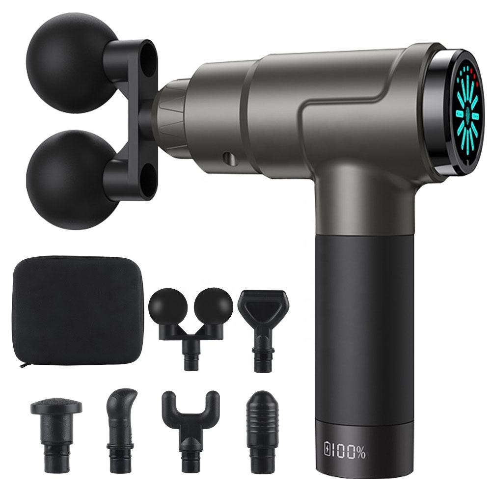 Double Head Deep Tissue Massager Gun — Dual Percussion Therapy with Touch Control