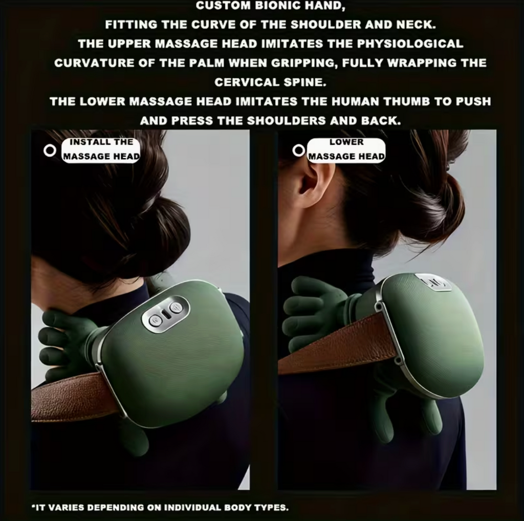 Deep Tissue Heat Massager – Neck & Back Pain Relief