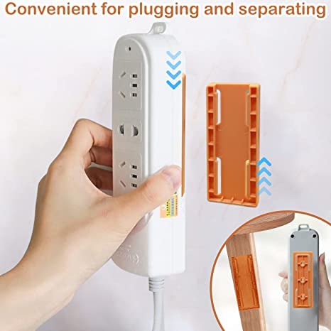 Adhesive Punch-Free Socket Holder (Pack of 2)