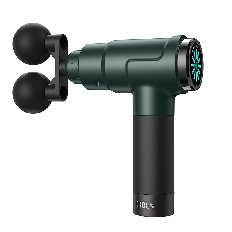 Double Head Deep Tissue Massager Gun — Dual Percussion Therapy with Touch Control