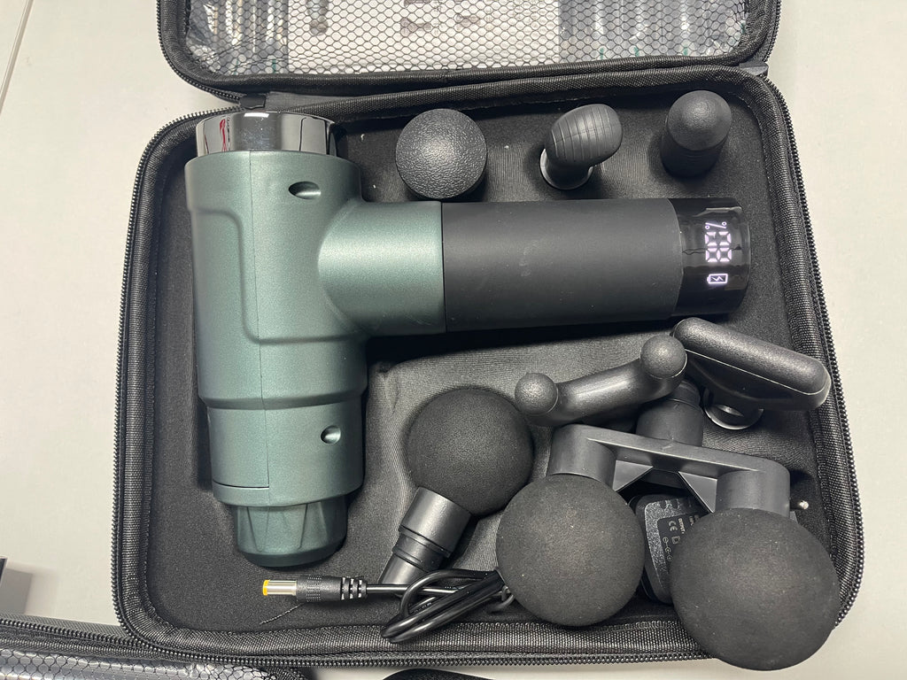 Double Head Deep Tissue Massager Gun — Dual Percussion Therapy with Touch Control